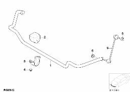 STABILIZER, FRONT diagram for BMW 3 Series E46 318i