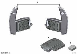 Comandos basculantes seleção volante M diagram for BMW X5 M F85 X5 M