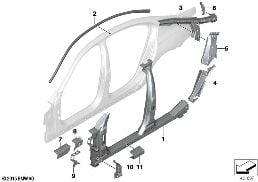 SIDE FRAME SECTION, CENTER