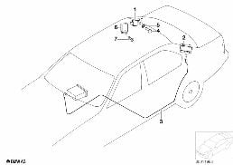 Pièces d'antenne de lunette arrière diagram for BMW 5 Series E39 525td