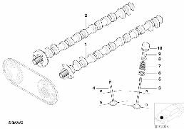 VALVE TIMING GEAR - CAM SHAFT diagram for BMW 3 Series E46 325i