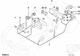 SINGLE COMPONENTS HIFI SYSTEM diagram for BMW Z3 E36 2.2i