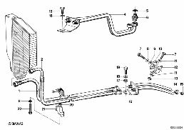ระบบระบายความร้อนน้ำมันเกียร์ diagram for BMW 5 Series E12 528