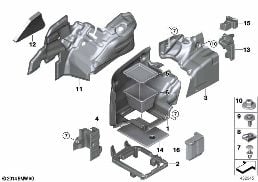 LEFT TRUNK TRIM diagram for BMW 4 Series F33 440iX
