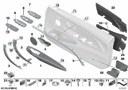 SURFACE-MOUNTED PARTS, DOOR PANEL, FRONT diagram for BMW 4 Series F32 428i
