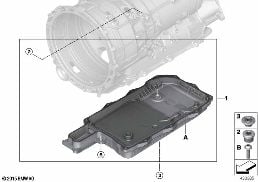 GA8P75HZ OIL SUMP diagram for BMW 3 Series G21 Touring LCI 330eX