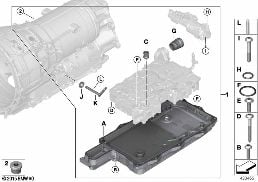 GA8P75HZ SELECTOR SHAFT diagram for BMW 3 Series G21 Touring LCI 330eX