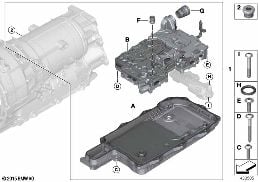 GA8P75HZ MECHATRONICS diagram for BMW 3 Series G21 Touring LCI 330eX