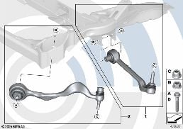 REPAIR KIT FOR RADIUS RODS AND WISHBONES