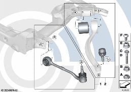 REPAIR KIT FOR RADIUS RODS AND WISHBONES diagram for BMW 3 Series E92 320xd