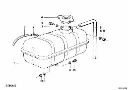 EXPANSION TANK diagram for BMW 5 Series E12 530i