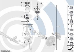 REPAIR KIT FOR SUPPORT BEARING diagram for BMW 3 Series E92 320xd