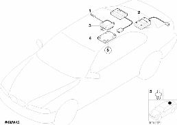 MAGNETIC FIELD PROBE/GPS ANTENNA diagram for BMW 7 Series E38 740i