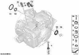 GA8F22AW MOUNTED PARTS/SEALS diagram for BMW X1 F48 LCI 20d