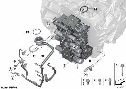 GA8F22AW VALVE BODY AND MOUNTED PARTS diagram for BMW X1 F48 LCI 20d