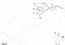 Sonde de CHAMP magnetique/antenne GPS diagram for BMW 5 Series E39 525td