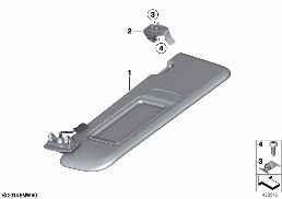 SUN VISORS diagram for BMW X4 F26 28iX