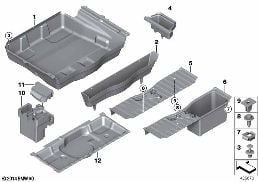STORAGE SURFACE, TRUNK FLOOR diagram for BMW X5 M F85 X5 M