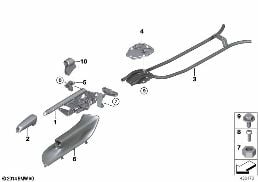 HANDBRAKE LEVER diagram for BMW 3 Series E93 LCI 330d