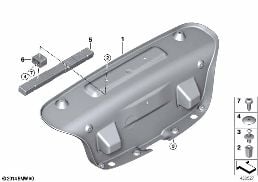 TRUNK LID TRIM PANEL diagram for BMW 2 Series F23 LCI 218d