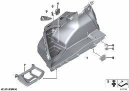 LEFT TRUNK TRIM diagram for BMW 2 Series F22 228i