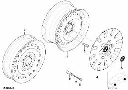 ALLOY RIM STYL.12 diagram for BMW 3 Series E46 318i