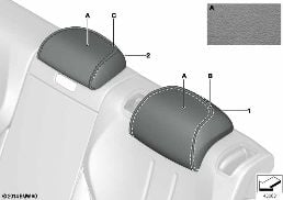 Individual Kopfstütze hinten diagram for BMW X6 F16 28iX