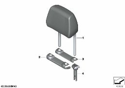REAR SEAT HEAD RESTRAINT diagram for BMW 2 Series F23 LCI 218d
