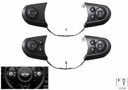 Şalter çok fonks.direksiyon simidi spor diagram for BMW MINI Clubman F54 LCI Cooper