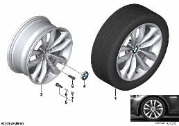 BMW LA WHEEL STYLING 609 - 18'' diagram for BMW 5 Series F11 LCI 520d