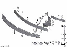 CARRIER, FRONT diagram for BMW X5 M F85 X5 M