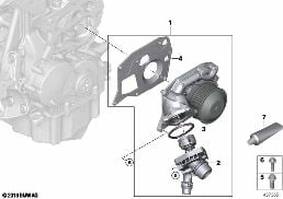 WATERPUMP - THERMOSTAT diagram for BMW i8 I12 LCI i8