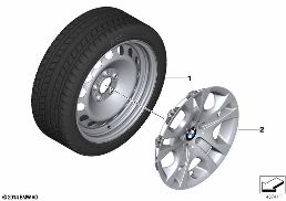 WINTER WHEEL WITH TIRE STEEL - 17