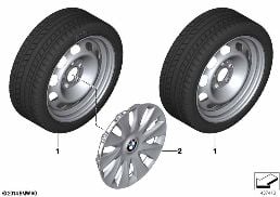 WINTER WHEEL WITH TIRE STEEL - 16