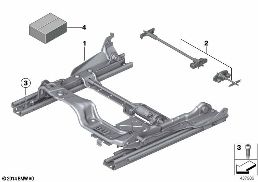 FRONT SEAT RAIL diagram for BMW 6 Series F12 640i