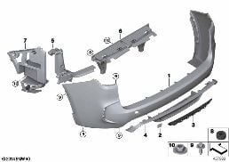M TRIM, REAR diagram for BMW X5 M F85 X5 M