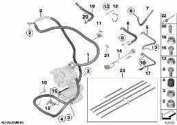 BATTERY, STARTER MOTOR, GROUND CABLE diagram for BMW 5 Series F10 550i