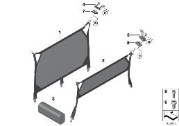 PARTITION NET diagram for BMW X1 F48 LCI 16d