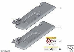 Individual Sonnenblende Alcantara diagram for BMW X6 F16 28iX