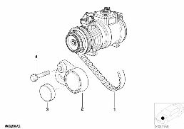 RIBBED V-BELT / TENSIONING DEVICE