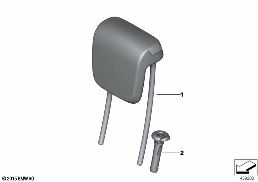 SEAT, REAR, HEAD RESTRAINT, 3RD ROW diagram for BMW 2 Series F46 Gran Tourer 218i