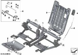 SEAT, REAR, SEAT FRAME, 3RD ROW diagram for BMW 2 Series F46 Gran Tourer 218i