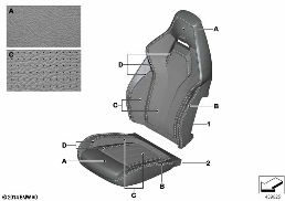 Indi. Bezug M Multifunktionssitz Klima. diagram for BMW X5 M F85 X5 M