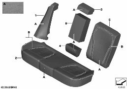 Individual Bezug Komfortsitz Leder diagram for BMW X5 M F85 X5 M