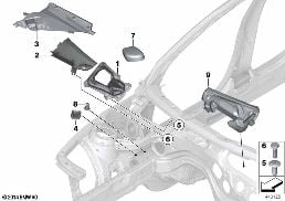 VARIOUS GROMMETS / COVERS diagram for BMW 3 Series F31 335dX