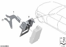 Soporte unidad control paq.clima confort diagram for BMW 7 Series G12 725Ld