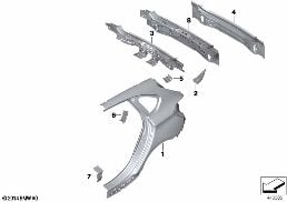 SIDE PANEL/TAIL TRIM diagram for BMW 2 Series F45 Active Tourer LCI 225i