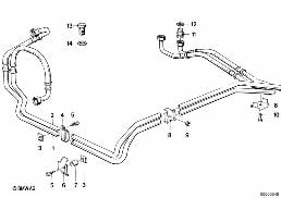 TRANSMISSION OIL COOLING diagram for BMW 7 Series E23 728i
