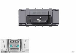SWITCH FOR SEAT HEATING / BLOWER, REAR diagram for BMW 5 Series G38 530Le
