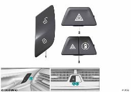 SWITCH, HAZARD WARNING/CENTRAL LOCKING diagram for BMW 5 Series G38 530Le